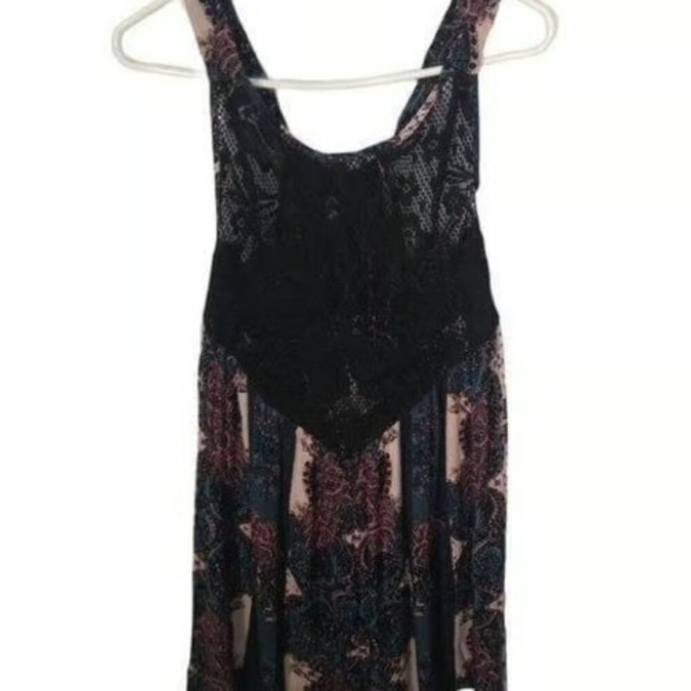Free People Count Me In Trapeze Oversized Tunic Mini Dress Extra Small
